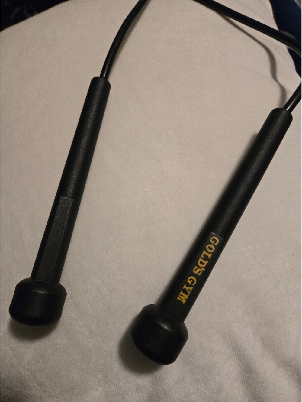 Gold's Gym Adjustable Black Jump Rope with Comfortable Handles for Cardio Work